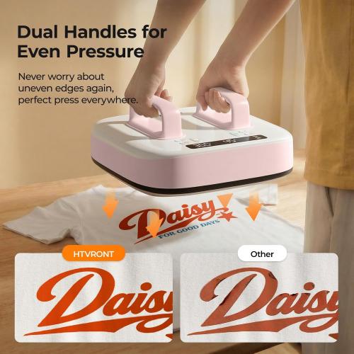 HTVRONT Heat Press Machine for T Shirts with Pressure Display, 10X10