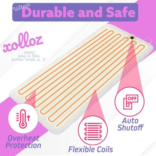 Massage Table Warmer Heating Pad – Heated Massage Table Pad with Adjustable Temperature (104°F-131°F), Auto Shut-Off Timer, Dense Coil Heating, Sherpa Fabric, 71x31 (180x78 cm) Massage Heating Pad
