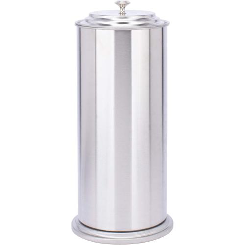 JS Jackson Supplies Free Standing Extra Large Toilet Paper Holder - Stainless Steel