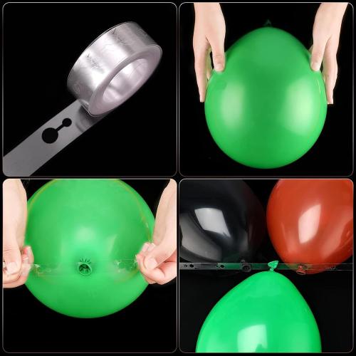 Skylety 97 Pcs Football Balloons Arch Set 6 Football Field Foil Balloons 90 Latex Airballoon and Long Airballoon Strip for Sport Themed Birthday Party Decorations(Black, Green, Brown)