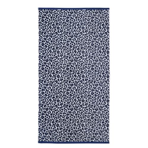 Mainstays Beach Collection Beach Towel, 36 x 72 in, Leopard Blue