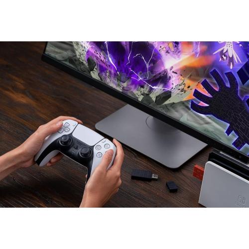 8BitDo Wireless USB Adapter 2 for Switch/Switch 2, Windows PC, Mac & Raspberry Pi, Compatible with Xbox Series X & S Controller, Xbox One Bluetooth Controller, Switch Pro and PS5 Controller (Black)
