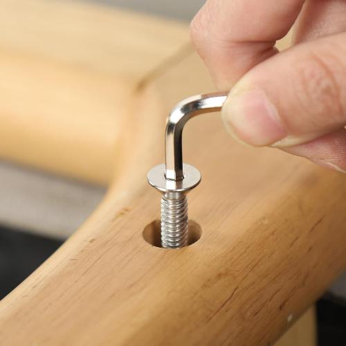 1/4-20 Bolt, 30Pcs 1/4-20 x 1-1/4 Flat Head Hex Socket Cap Screws, 304 Stainless Steel 18-8 Furniture Bolts, Full Thread (with Hex Spanner)