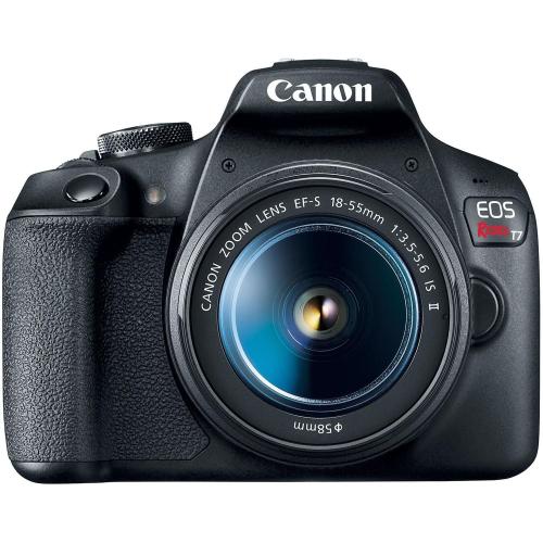 Canon EOS Rebel T7 DSLR Camera EF-S 18-55mm f/3.5-5.6 IS II Lens Kit 24.1 Megapixel CMOS (APS-C) Sensor Full HD Videos Built-in Wi-Fi Beginner Photographers Digital Camera Black