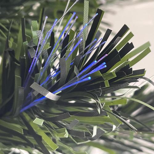 Flexible Flyer Small Fiber-Optic Christmas Tree. Pre-Lit LED Multi-Color Changing Xmas Decoration, 4 Ft