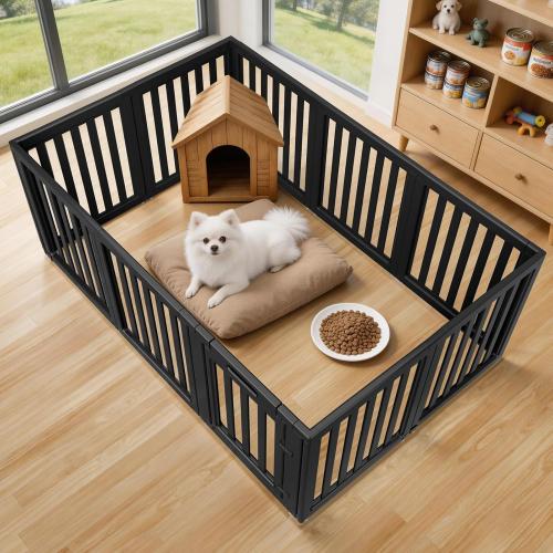 Dog Playpen Indoor,Puppy Playpen,Black 23.6 H, 10 Panels