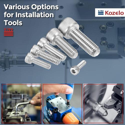 25pcs Socket Head Cap Screws Bolts Nuts Kit M4 304 Stainless Steel