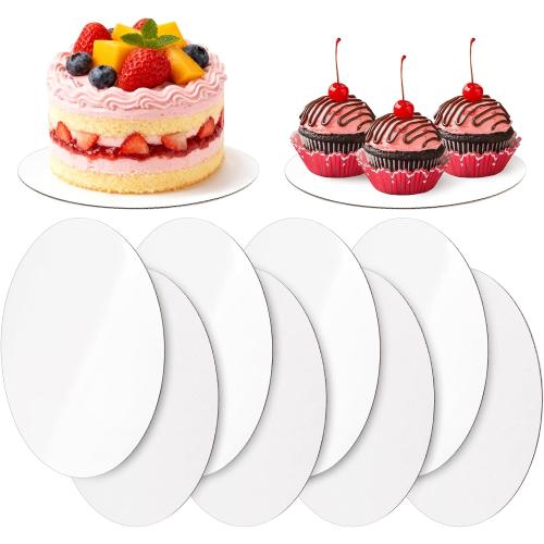 8 Pack 8 Inch Round Cake Boards,White Cardboard Cake Rounds