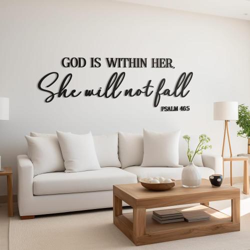 AceOrbit Bible Verse Wall Art 3D Wooden Letters Scripture Sign Her
