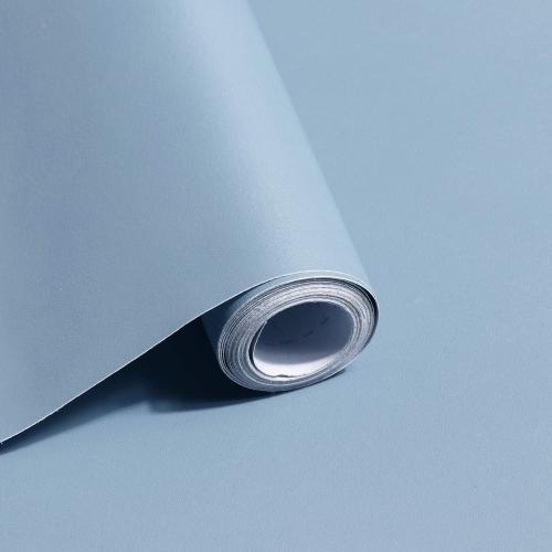 Safiyya 197x17.7 Peel and Stick Wallpaper Blue Contact Paper Temporary Solid Color Waterproof Self Adhesive Removable Wallpaper Vinyl Rolls for Wall