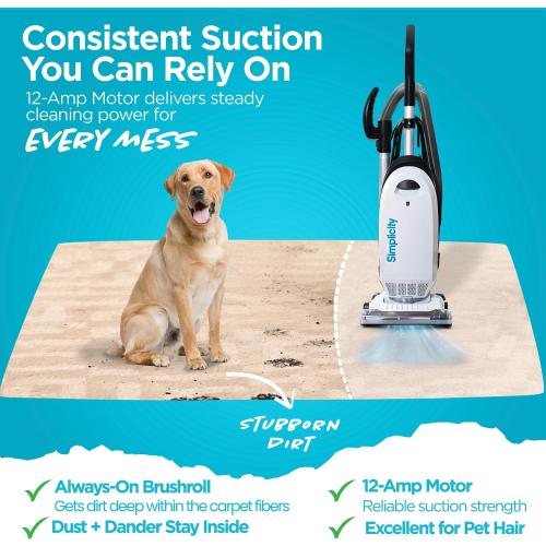 Simplicity Vacuums S20EZM Allergy Bagged Upright Vacuum Cleaners for Home