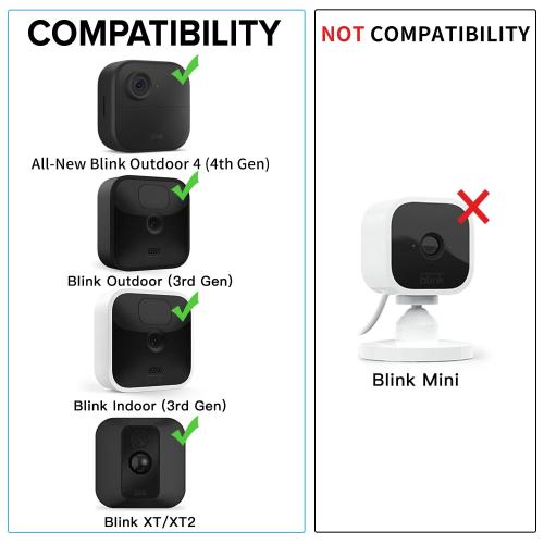 2 Pack 16.4ft/5m Power Cable with Adapter for Blink Outdoor 4 (4th Gen), Outdoor/Indoor (3rd Gen), Flat Power Cord for Blink XT/XT2, Weatherproof Charger Cable with Extra Type C to Micro USB Adapter