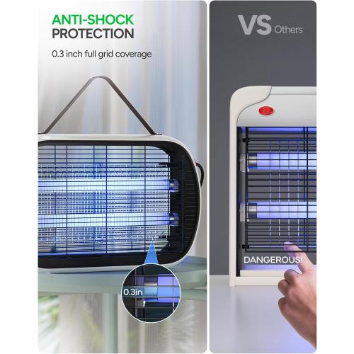 Buzbug Bug Zapper Indoor for 5000 Sq. Ft., 20W Instant Electric Mosquito Zapper, High-Voltage Fly Zapper, Fruit Fly Traps Fly Killer -MA015