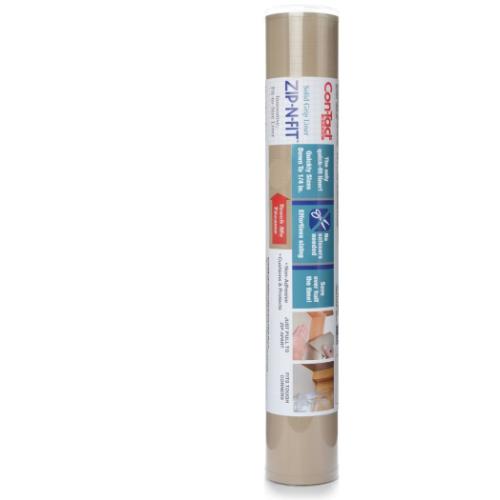 Con-Tact Zip N Fit Solid Taupe 18 in x 6 ft,