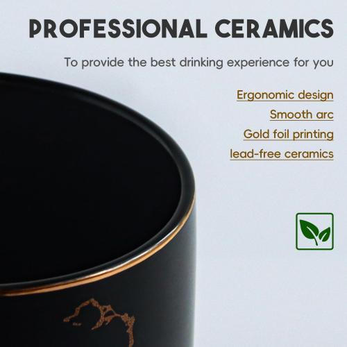 harebe 24 OZ Ceramic Extra Large Black Coffee Mug with Handle,Oversized Hot Tall Latte Mugs,Dishwasher Safe Big Capacity Giant Mug for Men Women