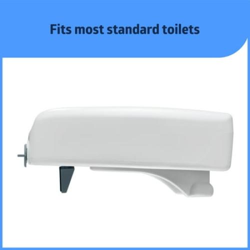 Medline 5 Standard Raised Toilet Seat With Lock and No Arms, White