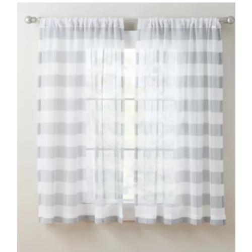 Town And Country Pax Rod Pocket Light-Filtering Gray Set of 2 Curtain Panel