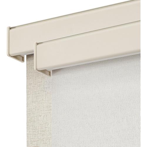Joydeco Cordless Blackout Roller Shades, Premium Woven Fabric Blinds for Indoor Windows, Thermal Insulated UV Protection Roller Window Shades for Home and Office (Lvory, 34” W x 72” H)