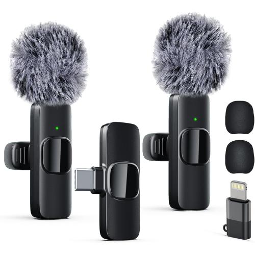 Labstandard Professional Wireless Lavalier Lapel Microphone for iPhone, iPad, mini Video Recording Mic forInterview Video Podcast Vlog YouTube&Livestream, Noise Reduction, Plug &Play