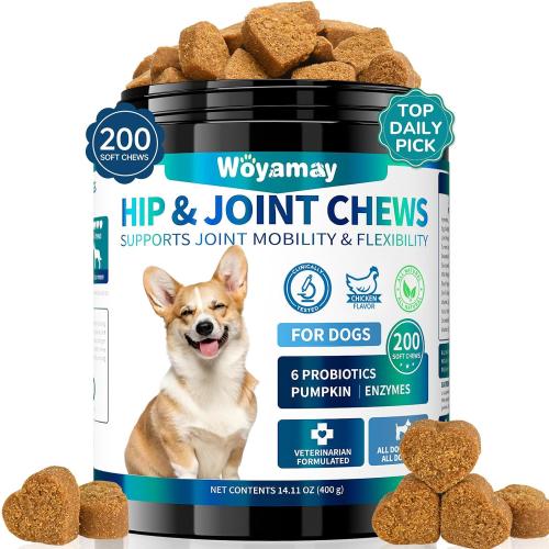 Woyamay Joint Supplement for Dogs, Glucosamine for Dogs,180 Soft Chews