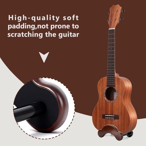 Acoustic Guitar Stand, Portable Adjustable Guitar Stand Floor, Clip-On Self-Standing Solid Wood Guitar, Guitar Holder for Acoustic, Classic and Folk Guitar