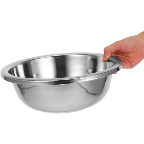 PRETYZOOM Large Stainless Steel Kitchen Basin 15 Inch Multipurpose Mixing Bowl for Vegetable Washing Dough Making and Face Washing