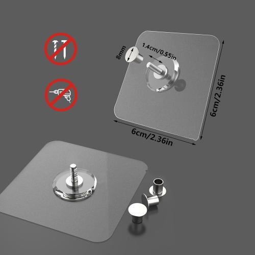12 Pack Adhesive Wall Hooks, Wall Hangers Without Nails, No Damage Picture Hooks Waterproof and Rustproof to use Inside Kitchen, Bathroom, Home and Office（14mm）