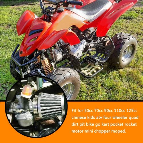 HOLATO PZ19 Carburetor Carb Air Filter Throttle Handle Grips Cable for 50cc 70cc 90cc 110cc 125cc Tao Tao GK110 Baja SSR Apollo Coolster Chinese Four Wheeler ATV Go Kart CRF50 XL70 Dirt Pit Bike Black
