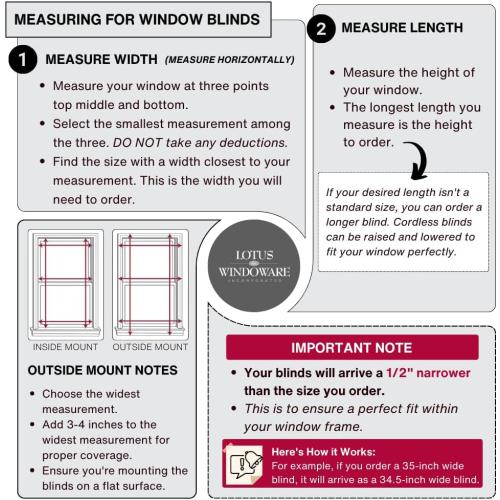Lotus & Windoware Cordless, 2 Inch Faux Wood Blind, 27 Wide x 60 Long, Window Blinds, Blinds & Shades, Blinds for Indoor Windows, Smooth, Bright White - 27 x 60,Bright White