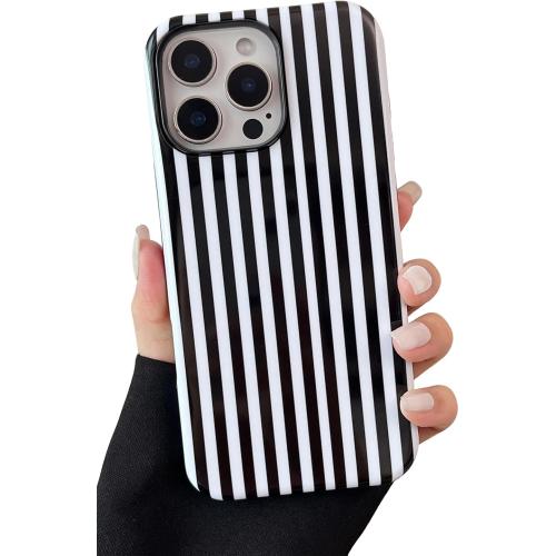 Longlayss Compatible with iPhone 16 Pro Max Case Cute Striped Phone Case