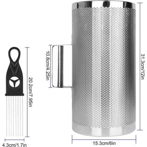12 x 6 Stainless Steel Guiro Instrument Latin Percussion Metal Guiro Shaker with Scraper Percussion Instrument, Guira Dominicana, Wiro Musical