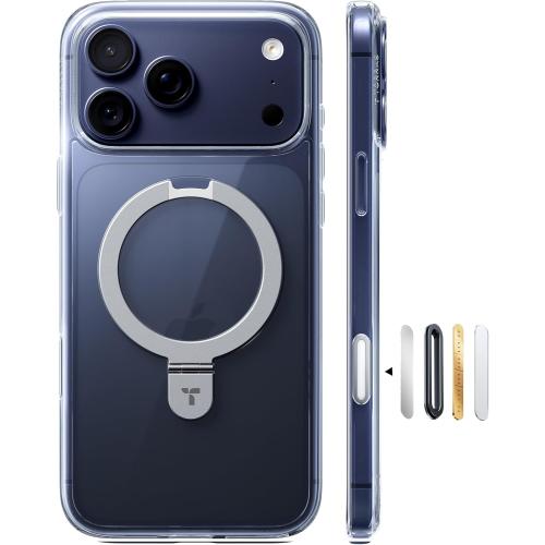 TORRAS for iPhone 17 Pro Case Clear Magnetic Stand, Fit for MagSafe, 6.3