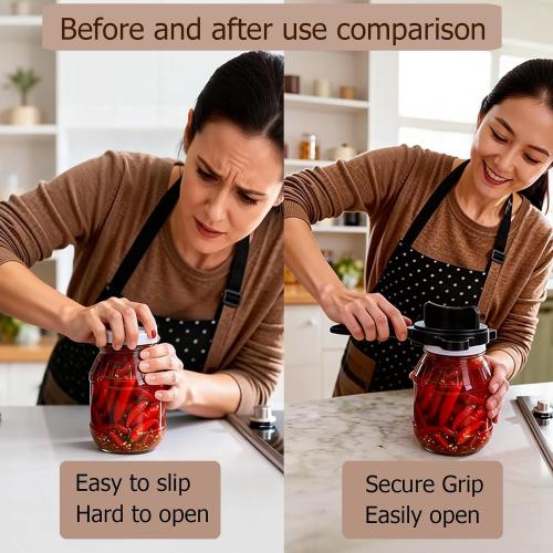 4-in-1 Jar Opener, Ruydiwale Adjustable Jar Opener for Seniors