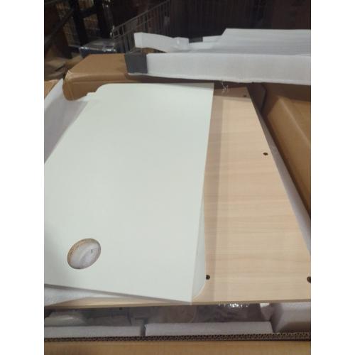 Size 55 x 28  Color Brown and white Inches Electric Height Adjustable Standing Desk with USB port