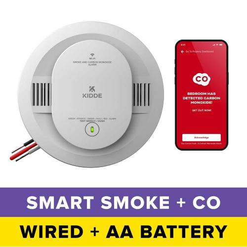 Kidde Hardwired Smart Smoke and Carbon Monoxide Detector, Voice Alerts, Interconnected Alarm