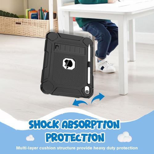 BMOUO for iPad A16 11th/10th Generation Case (11/10.9”, 2025/2022), Black