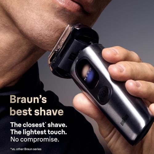 Braun NEVO Men's Electric Shaver with World's 1st AeroTouch Technology, Premium Value Kit