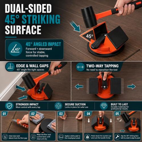 Floor Gap Fixer Tool, Floor Gap Repair Tool Kit, Upgraded Suction Cup