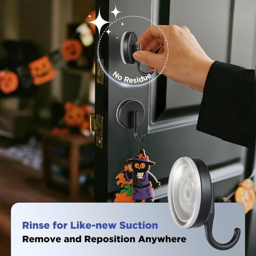 OUTXE Suction Cup Wreath Hanger, Upgraded Reef Hook