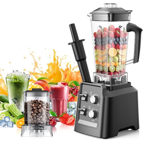 Blender for Smoothies, Blender with 68Oz. Pitcher & 20Oz. Grinder, 28000 RPM Blenders for Kitchen, Ice Crushing, Frozen Fruits, Blending, Black
