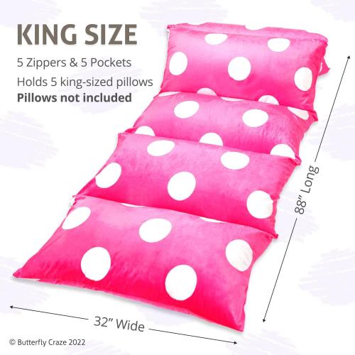 Butterfly Craze Floor Pillow Cover Plush Folding Lounger Bed Cushion Case