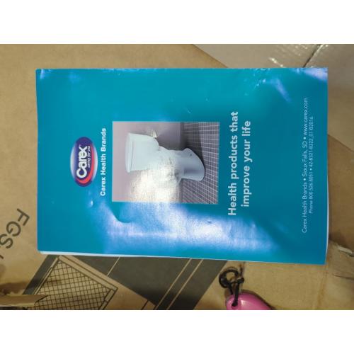MISSING THE PART ON THE TOP ‼️Carex Health Brands Hinged Elongated Toilet Seat Riser, Adds 3.5 Inches of Height to Toilet, 300 Pound Weight Capacity, Raised Toilet Seat, White (FGB32100 0000)