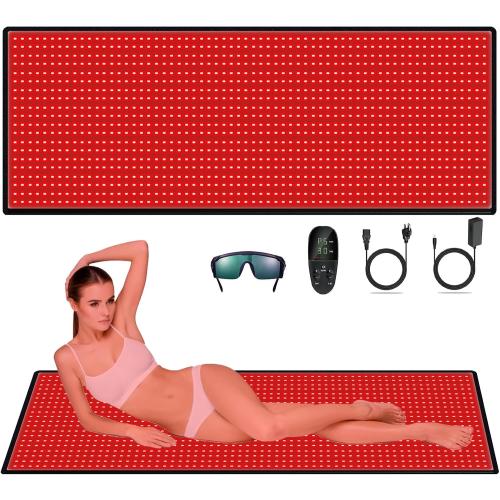 iTHERAU Red Light Therapy Mat for Full Body, 71x31, 1280 LEDs Dual Chip 660nm & 850nm Red Light Infrared Therapy Large Bed for Back Waist Shoulder Knee Relief, Body Relax, Gift for Women Men