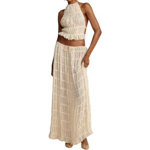 Size M...Women Y2K Skirt Set Outfits Strapless Crop Top Bodycon Midi Skirt Dress Sexy 2 Piece Knit Outfits Skirt Summer