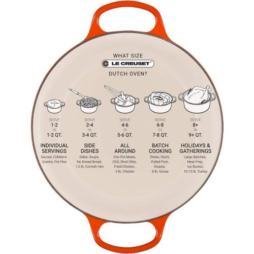 Le Creuset Enameled Cast Iron Signature Round Dutch Oven, 2 qt., Cerise
