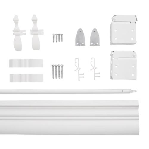 Lotus & Windoware Cordless 2 Faux Wood Room Darkening Horizontal Blind, 34 W x 60 L, Bright White, Embossed