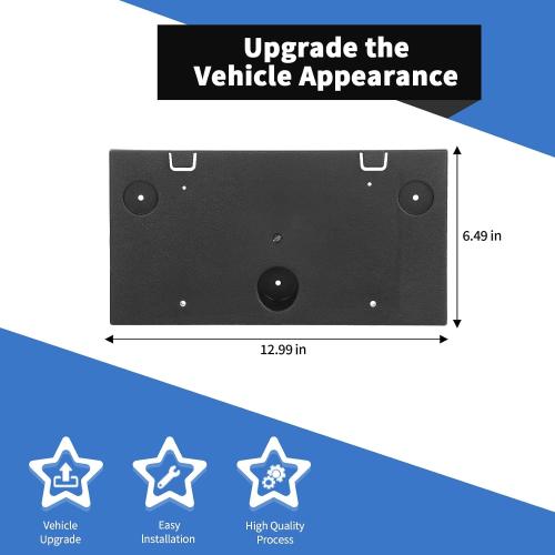 Voodonala for Ford Expedition 2018-2024 Front License Plate Frame Hanging License Plate Frame Bracket Compatible with Ford Expedition 2018-2024(Black)