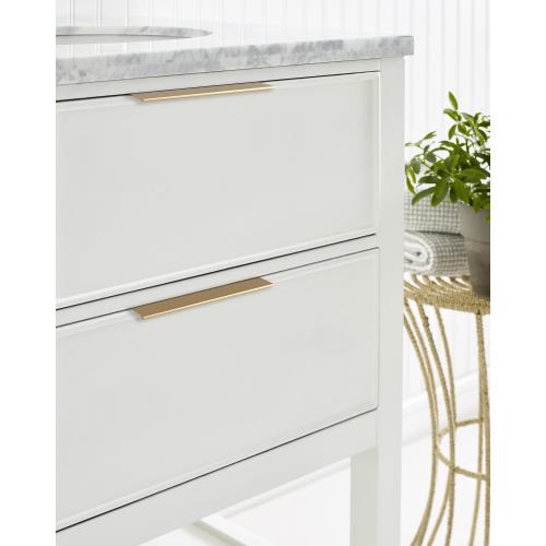Amerock Edge Pulls 5-1/16-in (128Mm) Center to Center Champagne Bronze Rectangular Edge Drawer Pulls