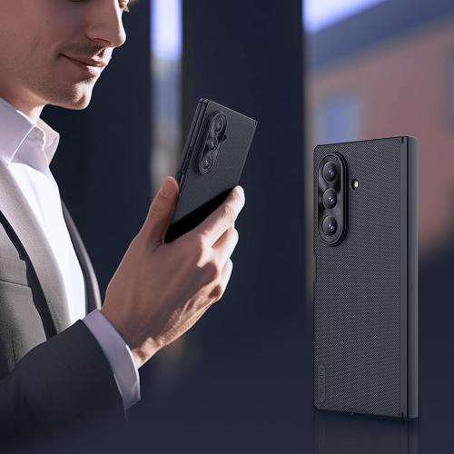 Nillkin Samsung Galaxy Z Fold 7 Magnetic Case, with Hinge Protection Front Cover Slim, Compatible with Magsafe, Frosted Shield Protective Case for Galaxy Z Fold 7 5G (Black)
