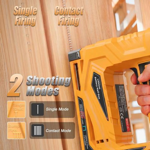 2 in 1 Electric Cordless Upholstery Staple Gun Compatible with Dewalt 20V MAX Battery(NO Battery): Impact Force Adjustment for DIY(Tool Only) - with 1000 3/8 Staples 1000 5/8 Brad Nails